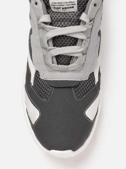 WROGN Men Striped Running Shoes