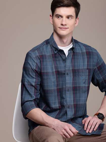 Nautica Pure Cotton Classic Fit Checked Casual Shirt