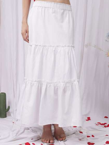 NEUDIS Cotton Maxi Tiered Skirt