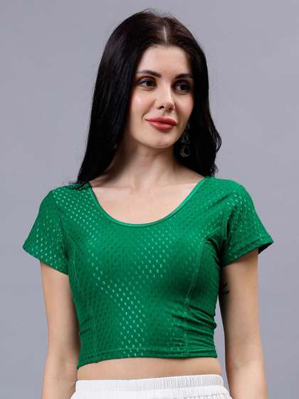 Plus Size Woven Design Saree Blouse