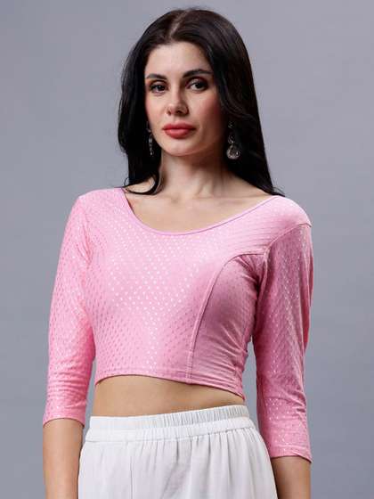 Plus Size Woven Design Saree Blouse