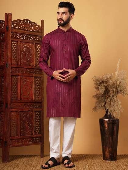 HERE&NOW Striped Straight Kurta