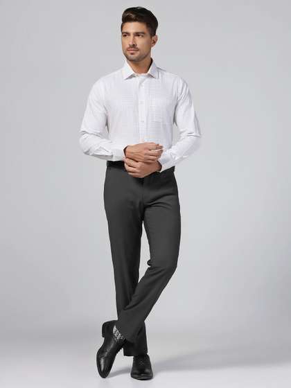 Blackberrys Men Checked Slim Fit Opaque Formal Shirt