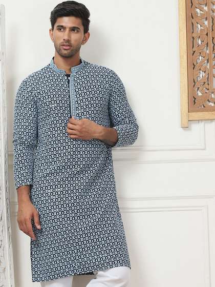 Anouk Geometric Embroidered Kurta