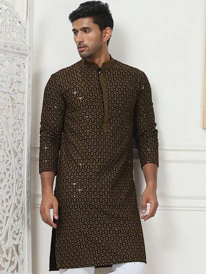 Anouk Geometric Embroidered Kurta