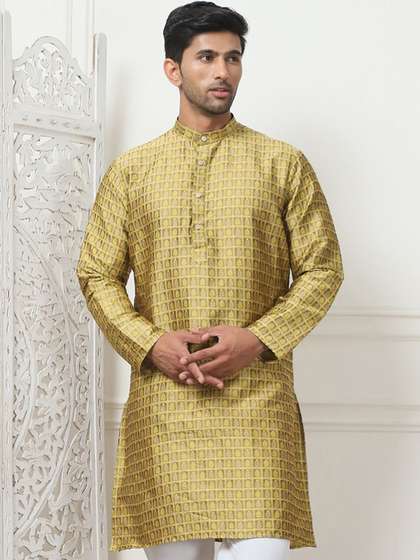 Anouk Woven Design Silk Cotton Kurta