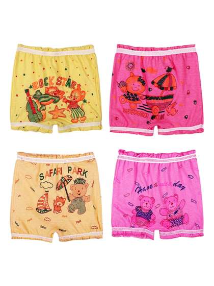 BAESD Kids Pack Of 4
                    Printed Pure Cotton Bloomer- 67_B.P_PO-6