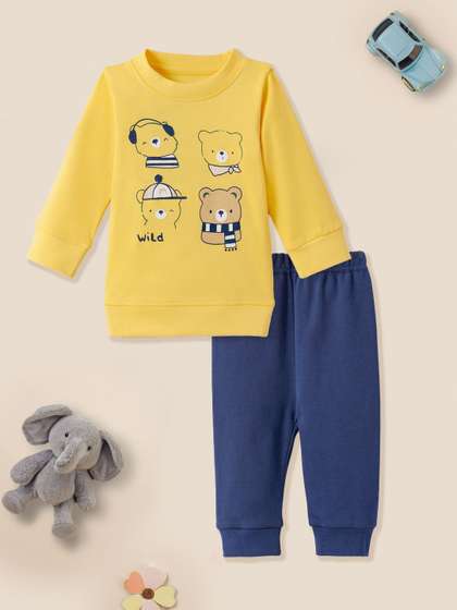 Nauti Nati Infants Boys
                    Printed Pure Cotton Top With Joggers