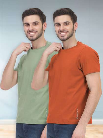 FREECULTR Men Pack of
                      2 Half Sleeve Round Neck Organic Cotton Tshirts