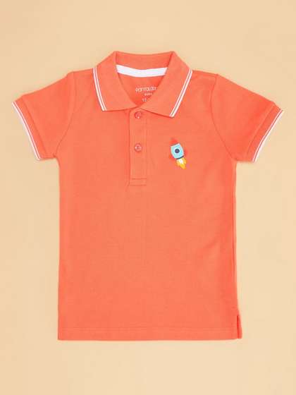 Pantaloons Baby Boys Polo Collar Applique T-shirt