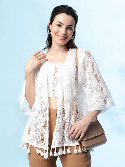 UnaOne Women
                        Embroidered Shrug