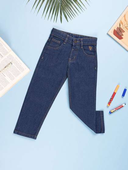 Purple United Kids
                      Boys Straight Fit Distressed Wash Soft Fabric
                      Daily Wear Denim Jeans