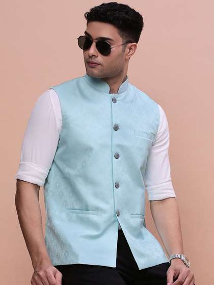 SHOWOFF Woven-Design Nehru Jacket