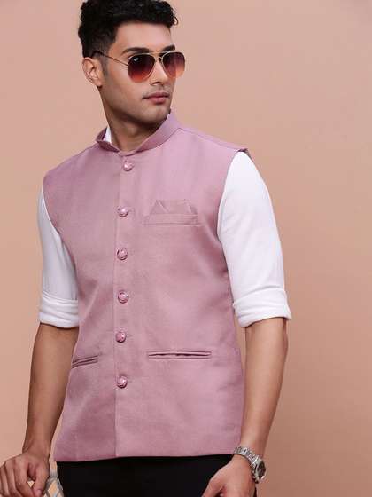 SHOWOFF Slim Fit Woven Nehru Jacket