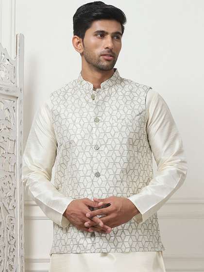 Anouk Printed Woven
                        Design Nehru Jacket