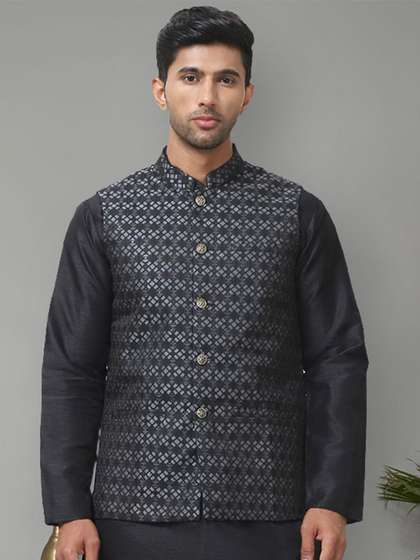 Anouk Woven Design Nehru Jacket