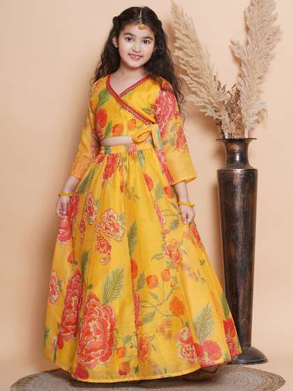 Bitiya by Bhama
                        Girls Printed V-Neck Sequinned Ready to Wear
                        Lehenga & Blouse
