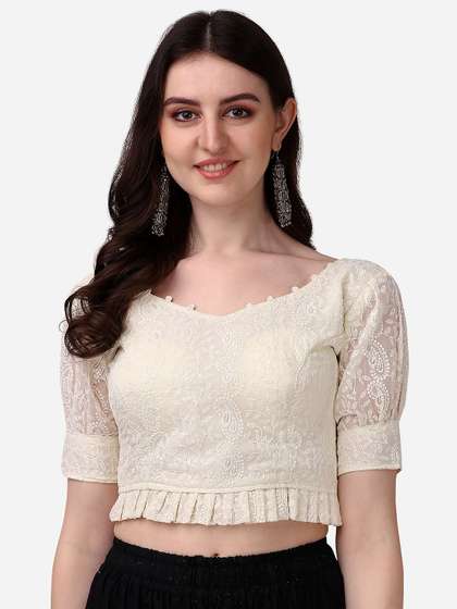 PUJIA MILLS Embroidered Saree Blouse