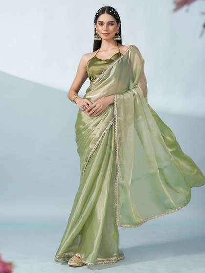 Tikhi Imli Sequinned
                        Satin Republic Day Saree
