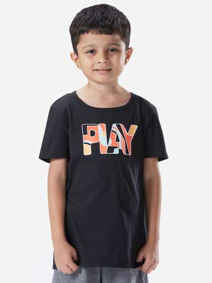Decathlon DOMYOS -
                      Kids Typography Printed Pure Cotton Tshirts