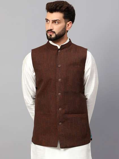 Latest Chikan Garments Self Design Nehru Jackets