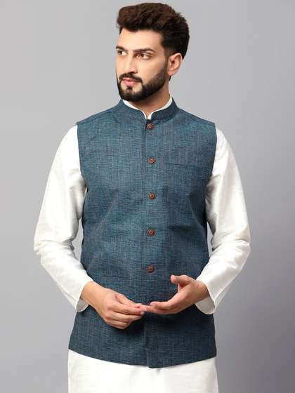 Latest Chikan Garments Woven Design Nehru Jackets