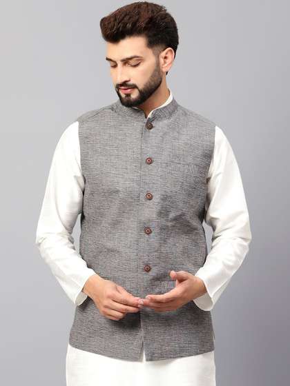 Latest Chikan Garments Self Design Nehru Jackets