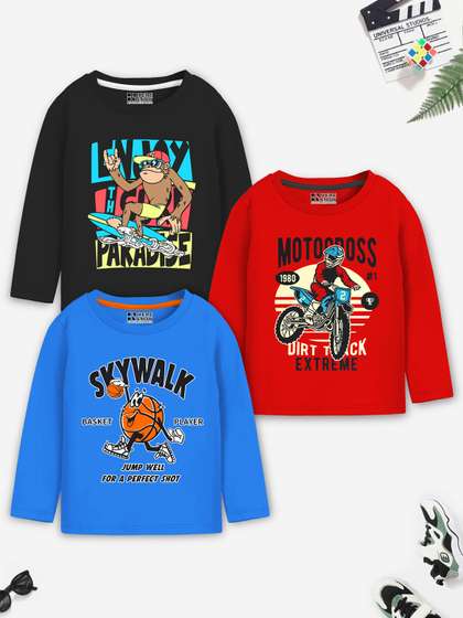 HERE&NOW Boys 3 Printed Applique T-shirt