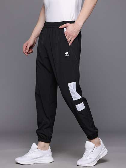 HRX by Hrithik Roshan Men Colourblocked Detail Mid-Rise Regular Fit Lifestyle Joggers