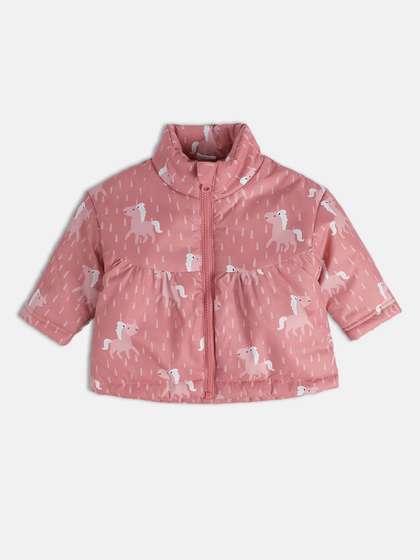 MINI KLUB Girls Padded
                    Jacket with Patchwork