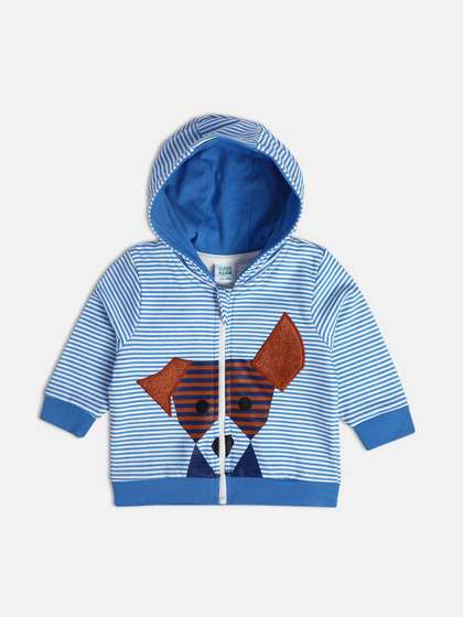 MINI KLUB Boys Striped
                    Crop Puffer Jacket