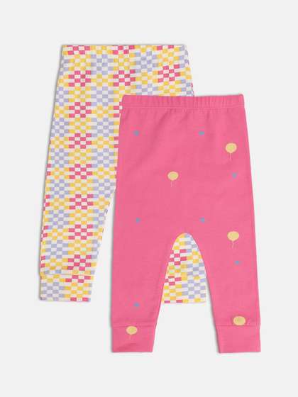 MINI KLUB Girls Pack Of
                    2 Printed Ankle-Length Leggings