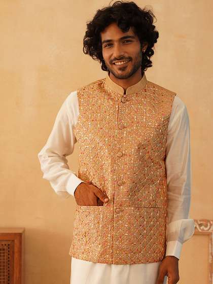Jompers Embroidered Nehru Jacket