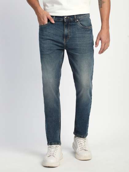THE BEAR HOUSE Men Slim Fit Heavy Fade Jeans