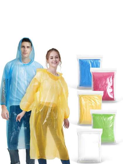 Adbeni Unisex Pack
                        Of 5 Disposable Rain Card
