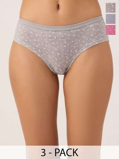 DressBerry Women
                        Pack Of 3 Hipster Mid Rise Brief