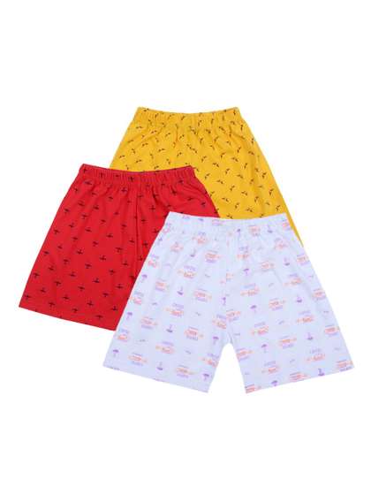BAESD Unisex Kids
                    Printed Regular Fit Mid-Rise Cotton Shorts