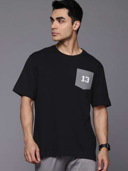 HRX by Hrithik Roshan Men Colourblocked Drop-Shoulder Sleeves Oversized T-shirt