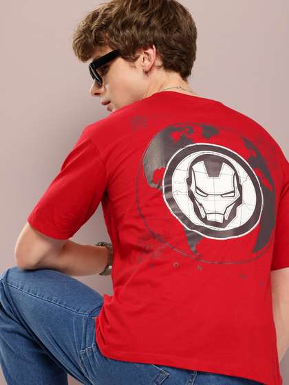 Kook N Keech Marvel Pure Cotton Iron Man Printed Relaxed Fit Pocket T-shirt