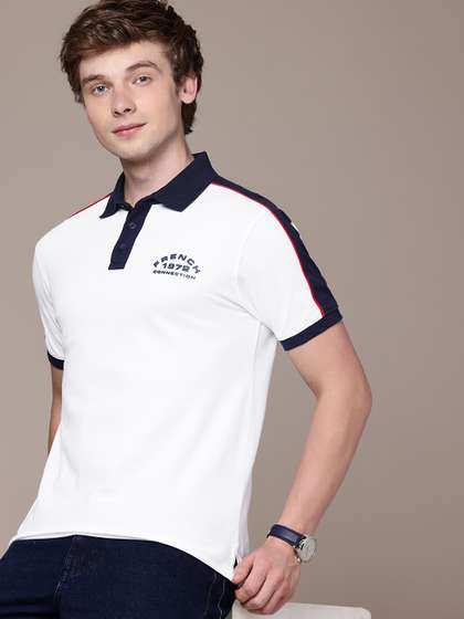 French Connection Polo Collar Pure Cotton T-shirt