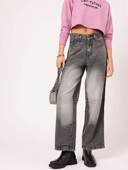 Price History of DressBerry Women Faded Baggy jeans from Myntra