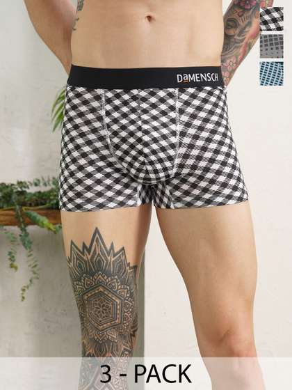 DaMENSCH Deo-Soft
                        Printed Premium Cotton-Modal Trunks Gift Box