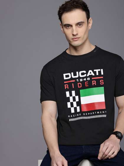 Ducati Pure Cotton Brand Logo Printed Casual T-shirt