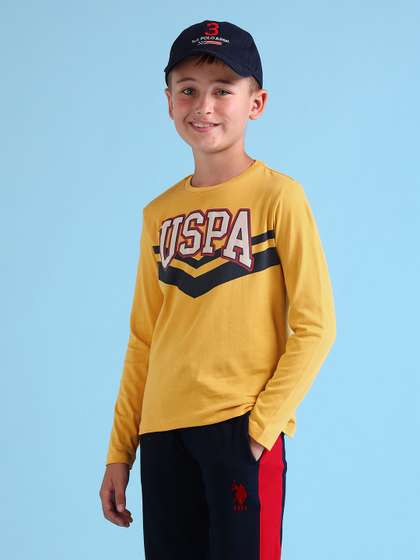 U.S. Polo Assn. Kids
                    Boys Brand Logo Printed Pure Cotton T-shirt