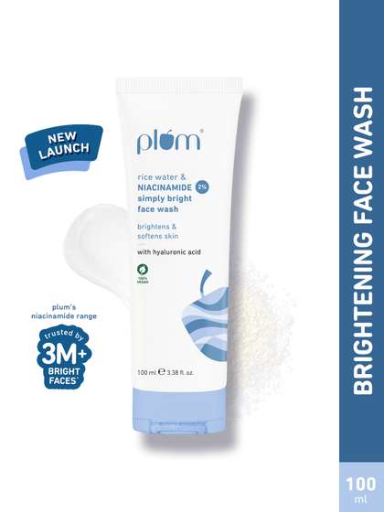 Plum Simply Bright 2% Niacinamide Face Wash With Rice Water-100ml