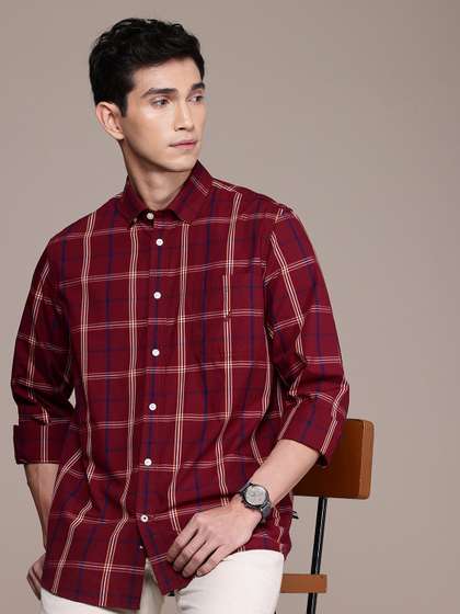Nautica Pure Cotton Classic Fit Opaque Checked Casual Shirt