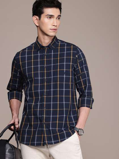 Nautica Pure Cotton Classic Fit Opaque Checked Casual Shirt