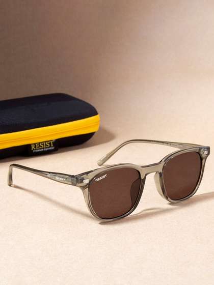 RESIST EYEWEAR
                        UNISEX Green Brown UV Protected Wayfarer
                        Sunglasses