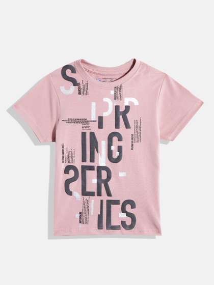 Eteenz Boys Typography Printed Pure Cotton T-shirt