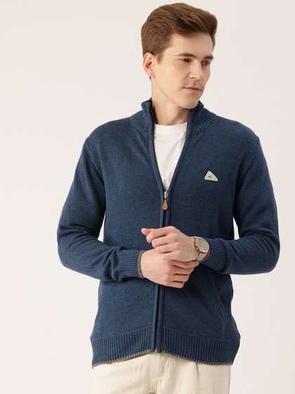 Monte Carlo Mock Collar Front Open Woollen Sweater